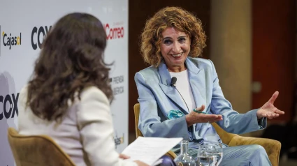 La vicepresidenta primera del Gobierno y ministra de Hacienda, María Jesús Montero, durante su participación en un foro en Sevilla