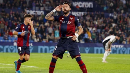 Morales celebra un gol de esta temporada