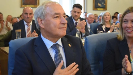 José Tomé, al lado de Pilar García Porto y delante de José María Arias y Fran Cajoto