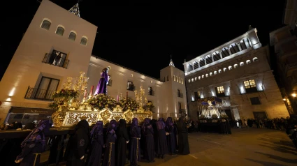 Procesión de la Condena de la Hermandad de Nuestra Señora de la Villa Vieja y de la Sangre de Cristo celebrada el Lunes Santo en Teruel