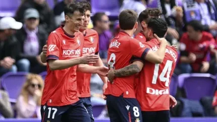 Gol de Budimir (Valladolid, 0 - Osasuna, 1