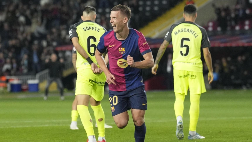 Dani Olmo tras marcar el único gol al Mallorca