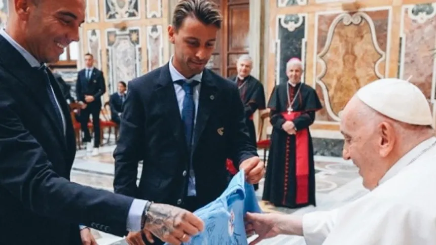 Recepción del Papa Francisco al Celta por su Centenario