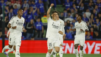 Arda Güler celebra el gol en el Getafe - Real Madrid