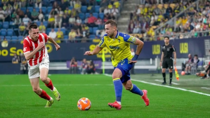 Javi Ontiveros, en el Cádiz - Sporting
