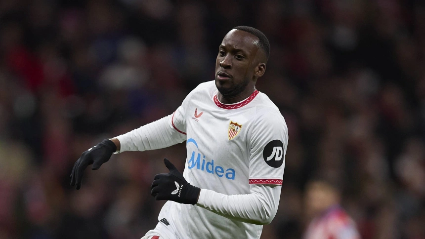 Dodi Lukebakio durante un partido del Sevilla