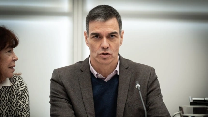 El secretario general del PSOE y presidente del Gobierno, Pedro Sánchez, durante la Comisión Ejecutiva Federal del PSOE, en la sede del PSOE, a 10 de marzo de 2025