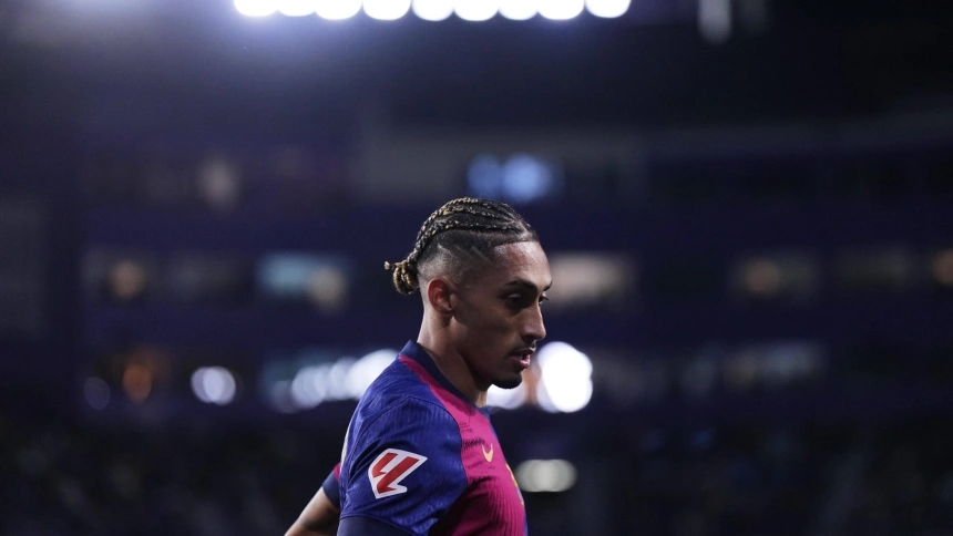 Raphinha, en el Valladolid - Barcelona