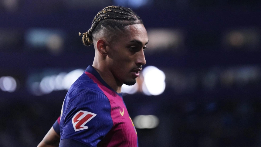 Raphinha, en el Valladolid - Barcelona