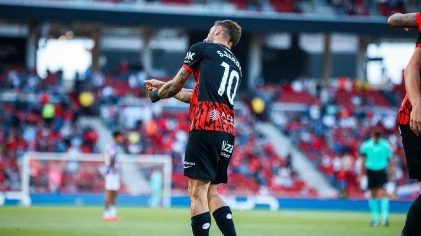 Darder celebra el segundo gol del Mallorca ante el Valladolid