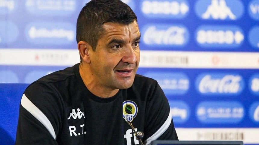 Rubén Torrecilla, en la sala de prensa del Rico Pérez.