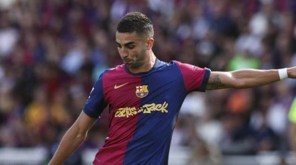 Ferran Torres durante el Barcelona - Real Madrid