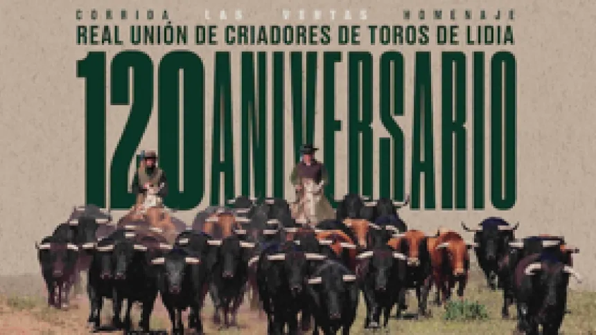 Detalle del cartel conmemorativo del 120 anivesario de la RUCTL
