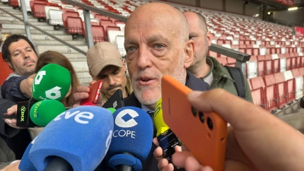 Javier Tebas en El Molinón