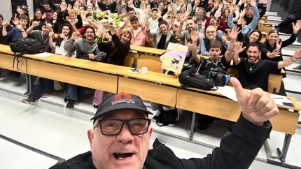 Miguel Anxo Fernández no derradeiro día de aulas