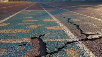 Pista de Atletismo en mal estado