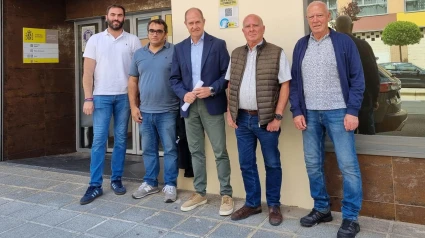 Alcaldes de municipios de la 'Zona 1' de la CNT tras la reunión con la subdelegada del Gobierno en Guadalajara