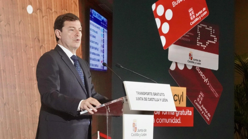 El presidente autonómico, Alfonso Fernández Mañueco, presenta la tarjeta Buscyl