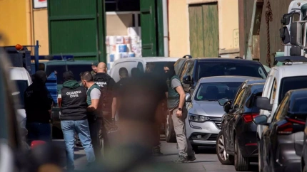 La Guardia Civil investigando en febrero en el polígono del Tarajal (Ceuta)