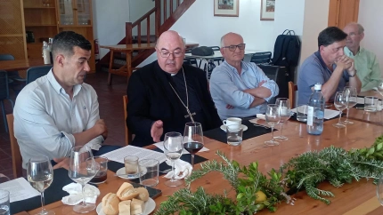 José Beltrán en encuentro periodistas Obispado de Menorca