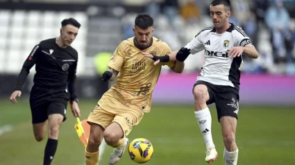 Aitor Córdoba durante un Burgos - Málaga