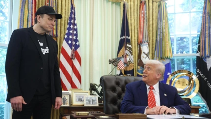 El presidente de Estados Unidos, Donald Trump, y el empresario Elon Musk