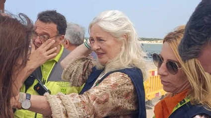 La delegada del Gobierno de la Junta en Cádiz, Mercedes Colombo, en Bajo de Guía