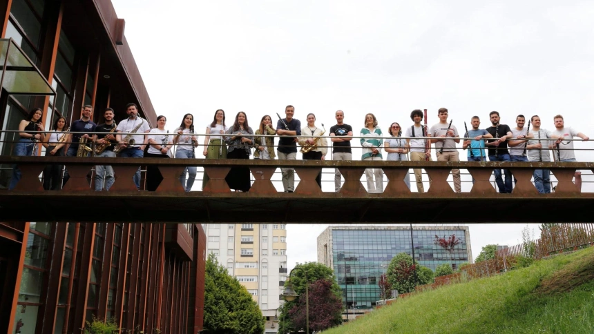 Primeira foto de familia do Arundo Donax Ensemble