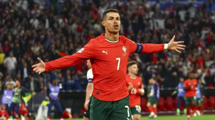 Cristiano Ronaldo celebra el 1-2 de Portugal contra Alemania