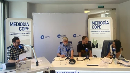 Florencio Domínguez y Raúl López en el estudio de Mediodía COPE en el Memorial