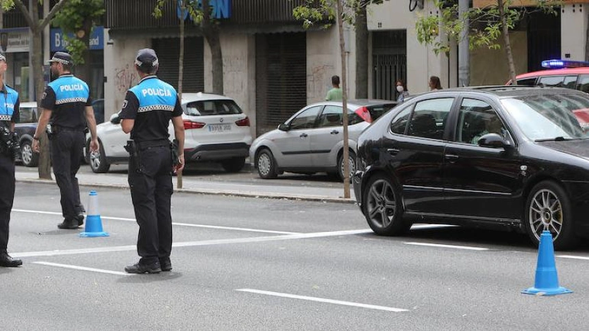 Actuación policial en la Avenida Casado del Alisal de Palencia