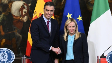 Sánchez y Giorgia Meloni