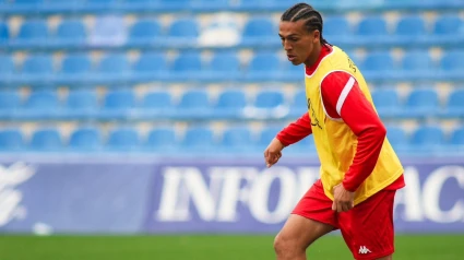 Yanis, en un entrenamiento en el Rico Pérez.