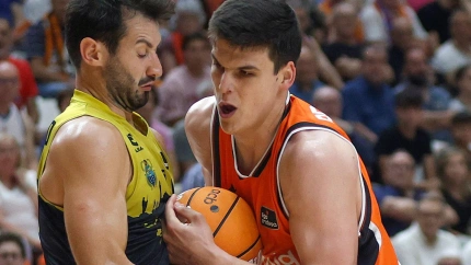 Jaime Pradilla, durante el Tenerife-Valencia Basket