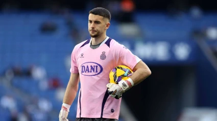 Joan García, durante un encuentro con el Espanyol