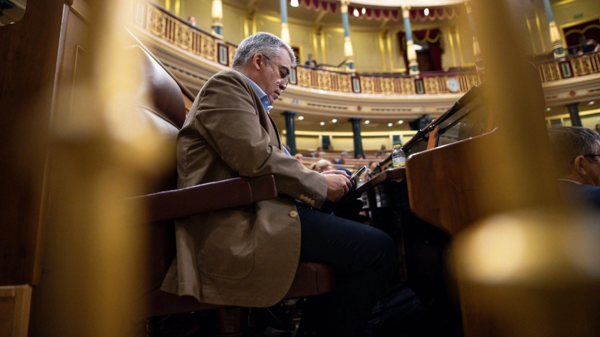 Santos Cerdán el pasado 11 de junio en el Congreso