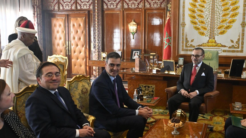 El rey de Marruecos, Mohamed VI junto al presidente de España