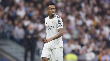 Militao, durante un encuentro con el Real Madrid