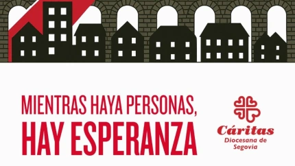 Protesta de Cáritas en Segovia por el precio de la vivienda