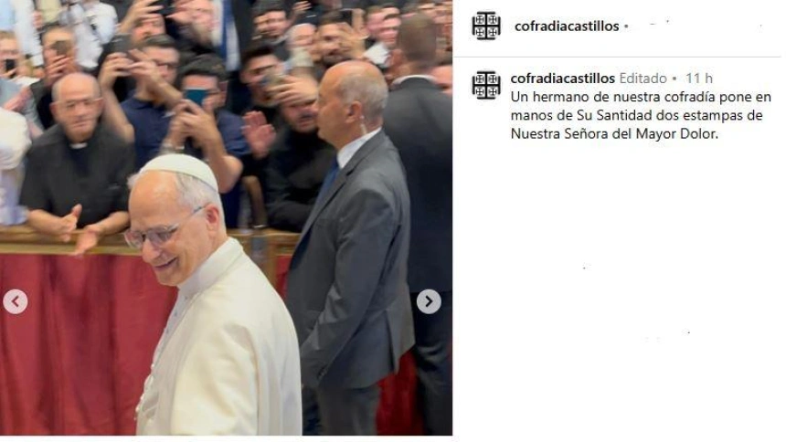 Una imagen de Mérida llega al Vaticano: Nuestra Señora del Mayor Dolor en las mano del Papa