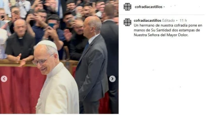 Una imagen de Mérida llega al Vaticano: Nuestra Señora del Mayor Dolor en las mano del Papa