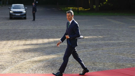 Sánchez a su llegada a La Haya