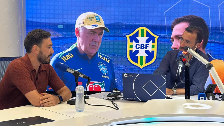 Davide Ancelotti, con Juanma Castaño en El Partidazo de COPE