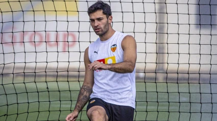 Hugo Duro, en un entrenamiento. Texto: Jaime March