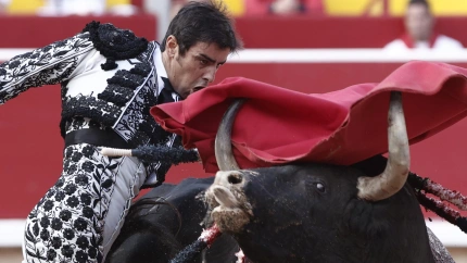 Pase de pecho de Miguel Ángel Perera este lunes en Pamplona