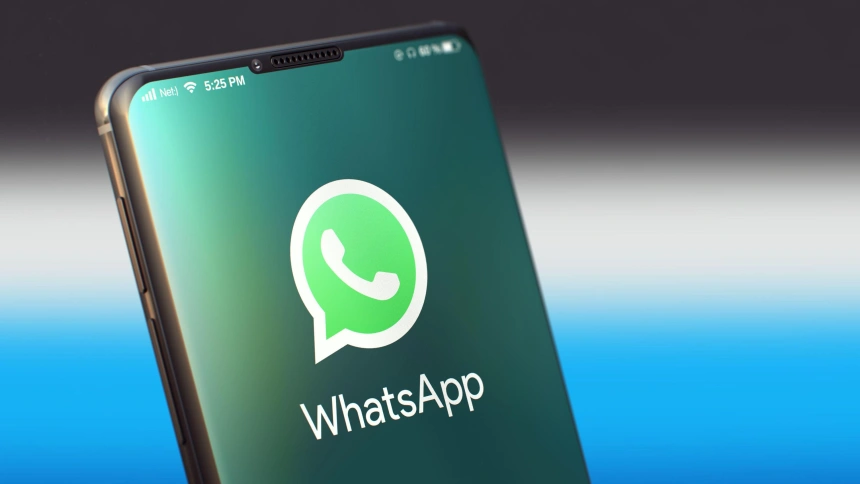 Aplicación de WhatsApp iniciándose en la pantalla de un smartphone