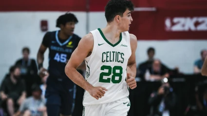 Hugo González, en su debut con los Celtics