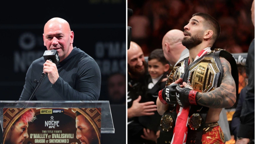 Dana White y Illia Topuria