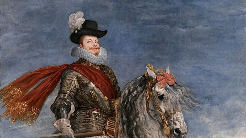 Pintura ecuestre del rey Felipe III