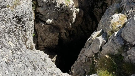 Sima del Espigúete a la que había caido el animal